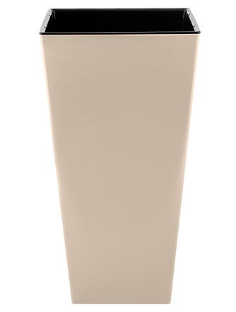 Горшок для цветов InGreen London CUBE 300х300х564мм 34л c дренаж. вставкой калифорнийский миндаль           